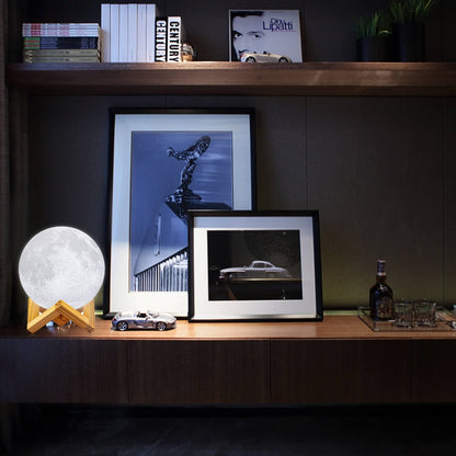 3D Moon Lamp with Plastic Stand