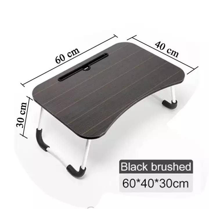 Folding Laptop Table with Tablet & Phone Slot