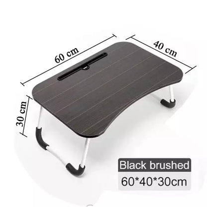 Folding Laptop Table with Tablet & Phone Slot