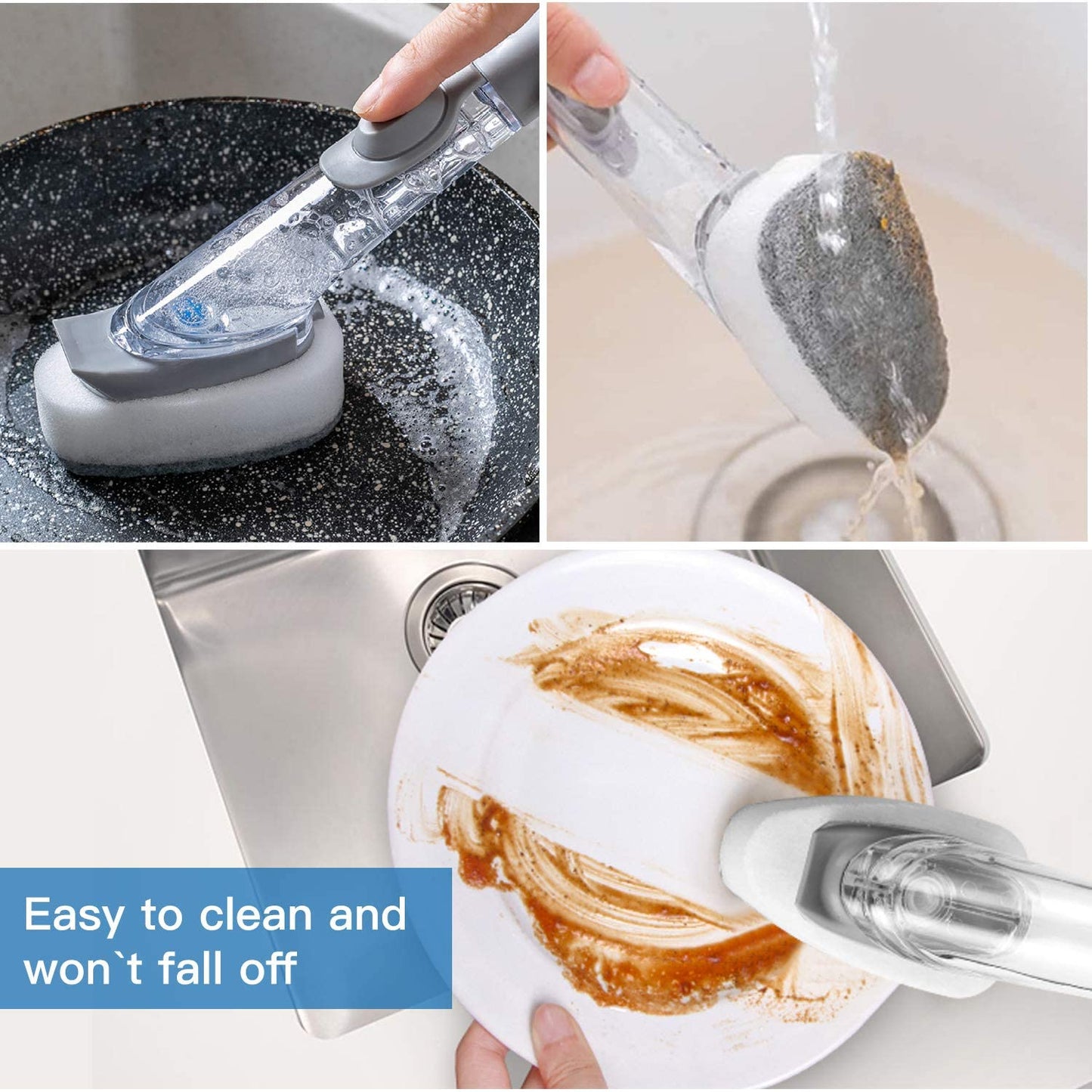 Dishwashing Brush With Handle