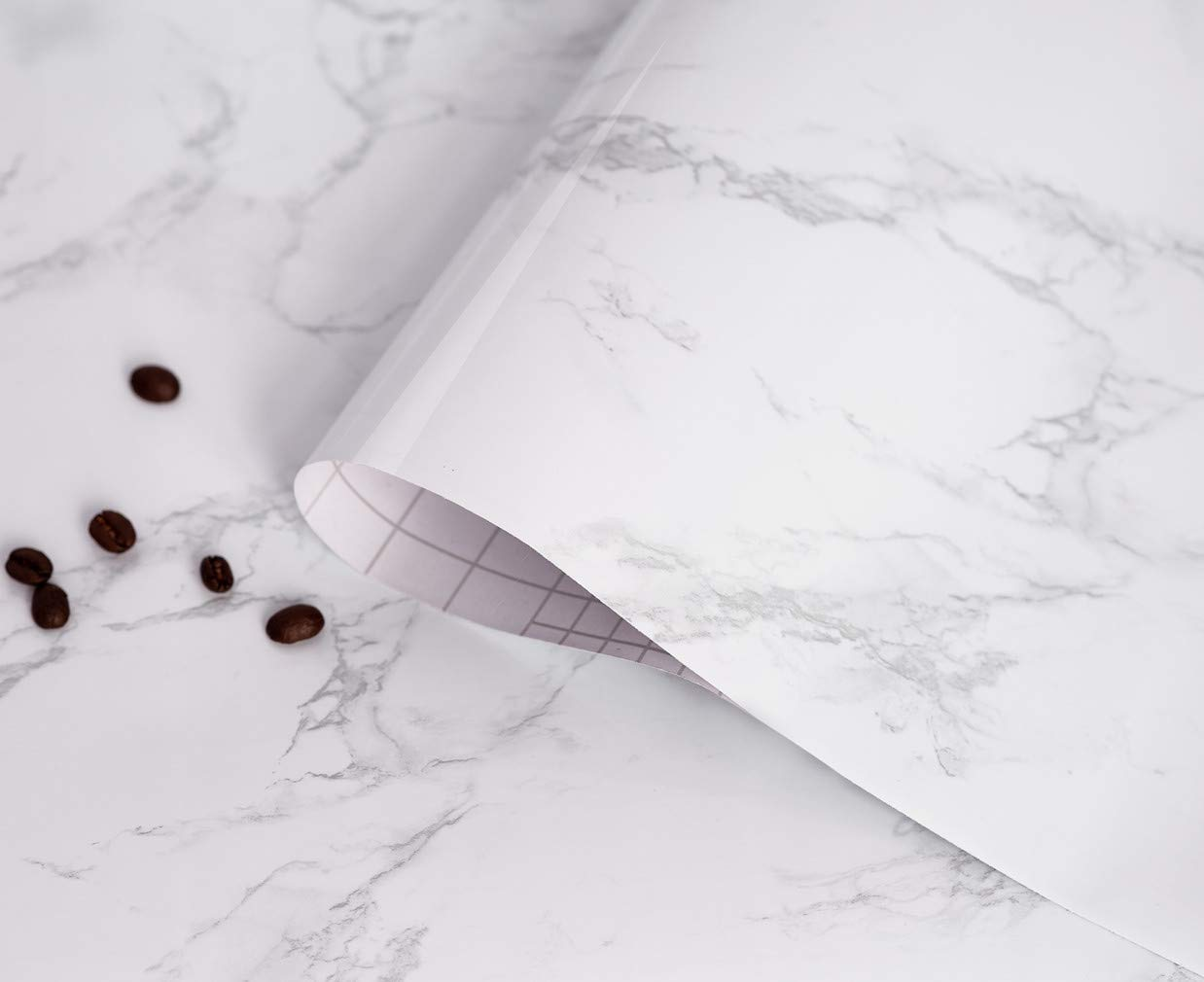 White Marble Adhesive Sticker