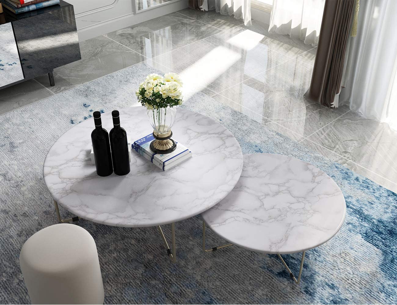 White Marble Adhesive Sticker