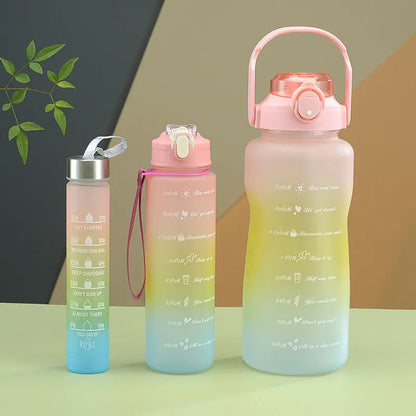 03 Pcs Set Motivational Water Bottle