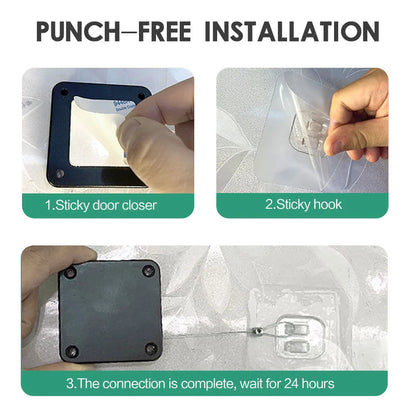 Punch-Free Automatic Door Closer