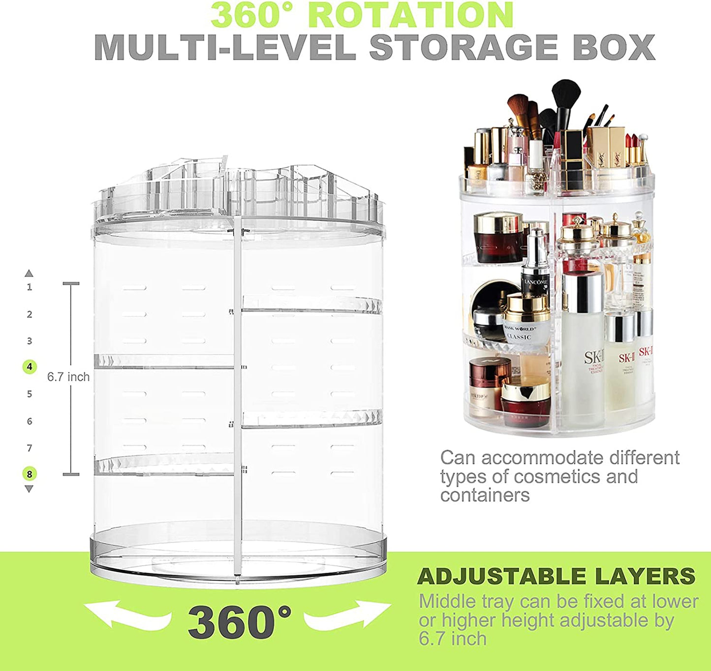 360 Rotating Cosmetic Organizer