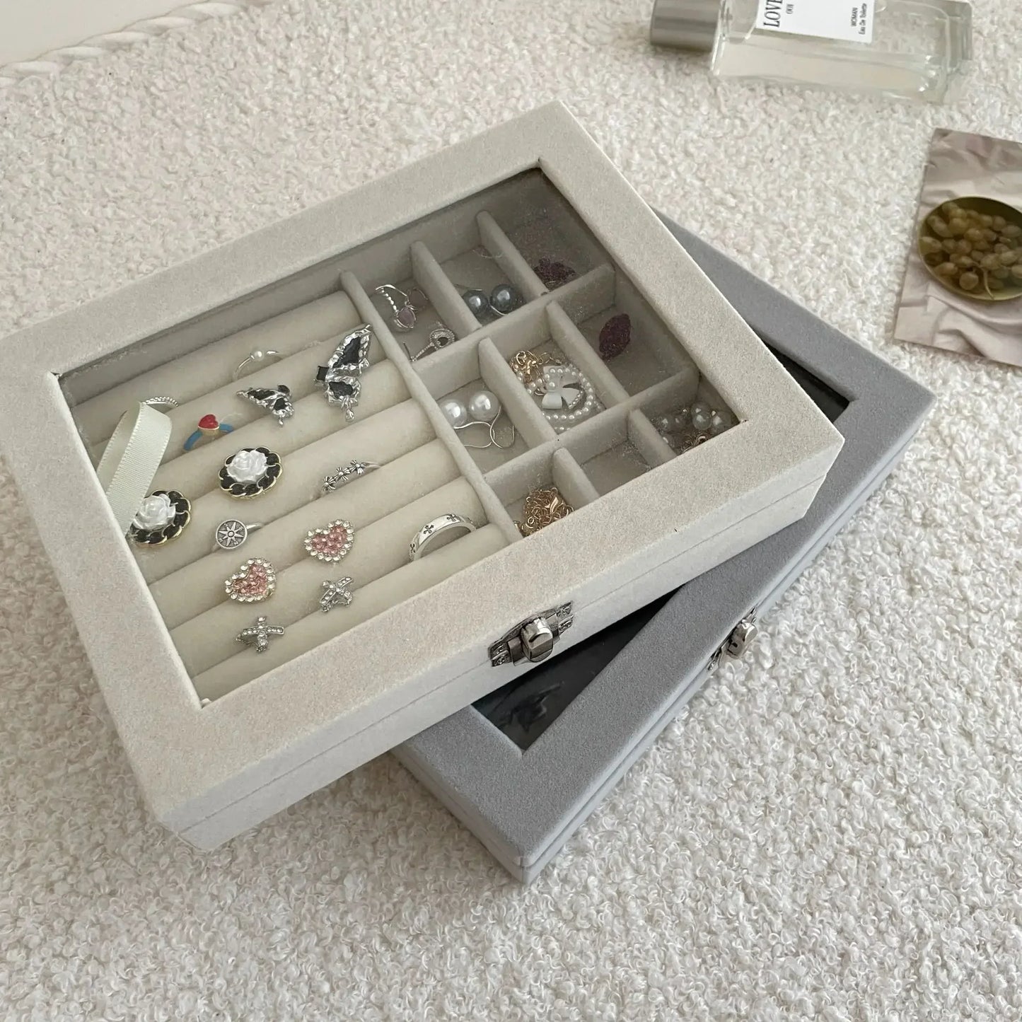 Velvet Glass Jewelry Box