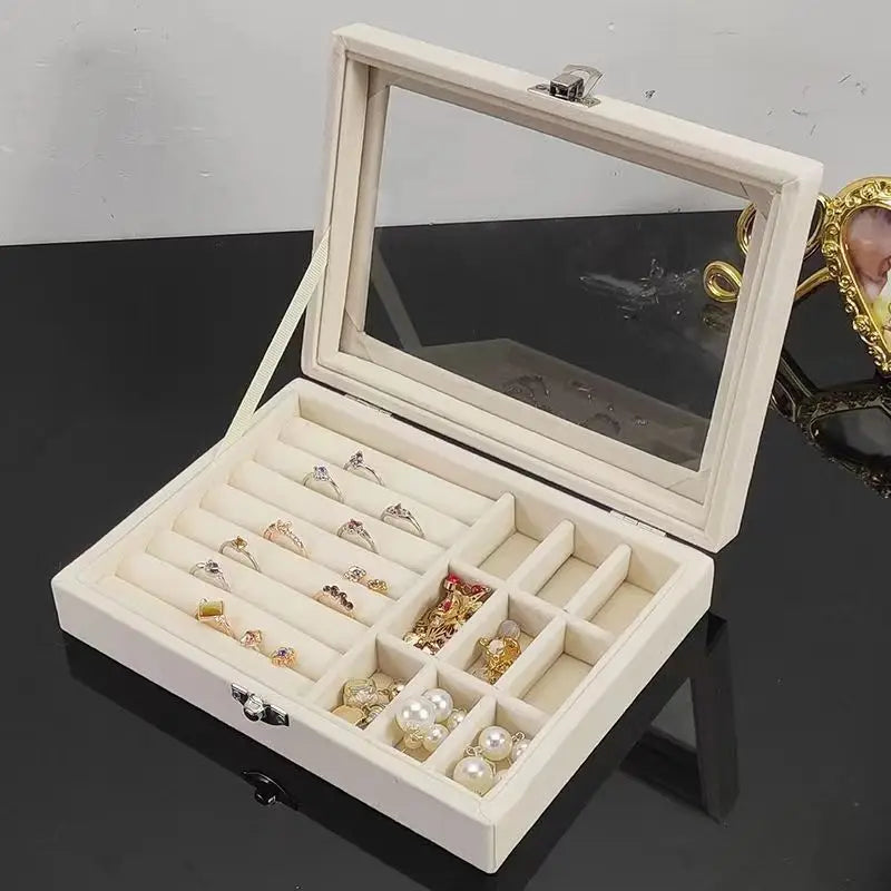 Velvet Glass Jewelry Box