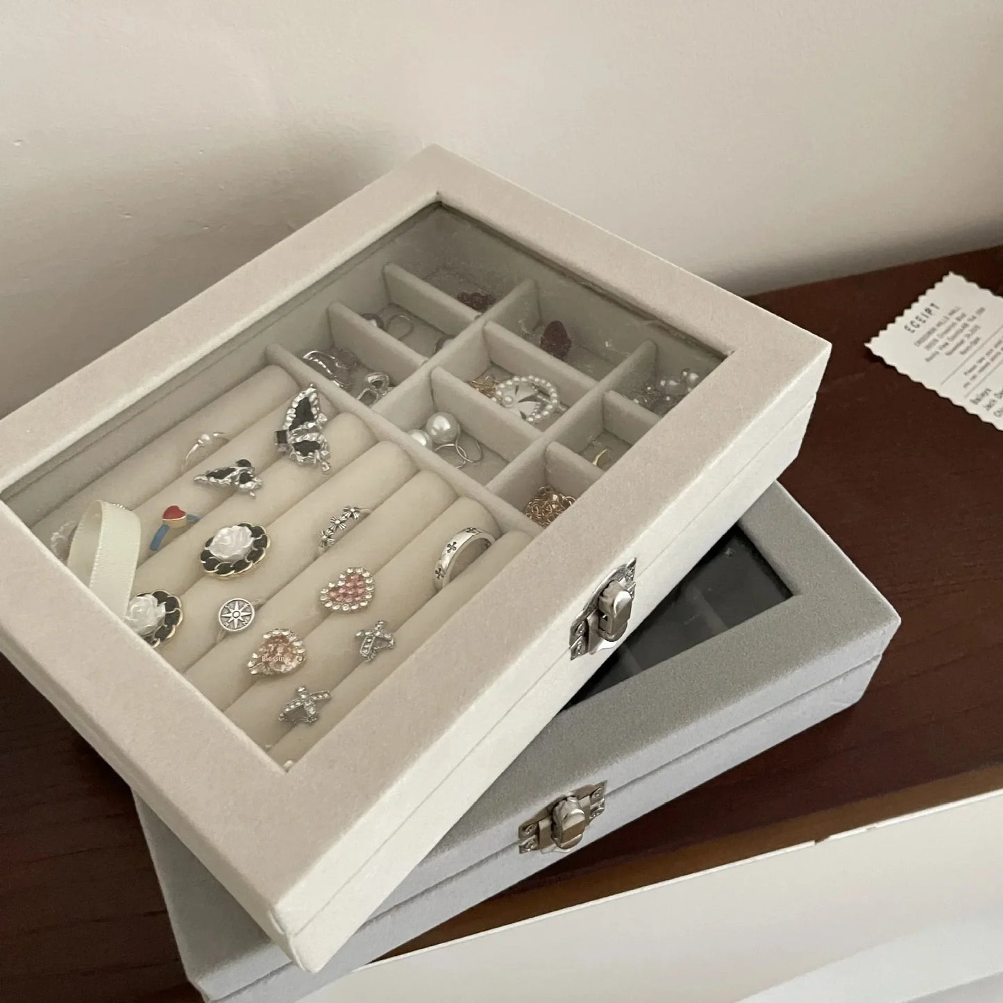 Velvet Glass Jewelry Box