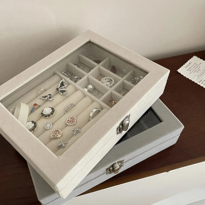 Velvet Glass Jewelry Box