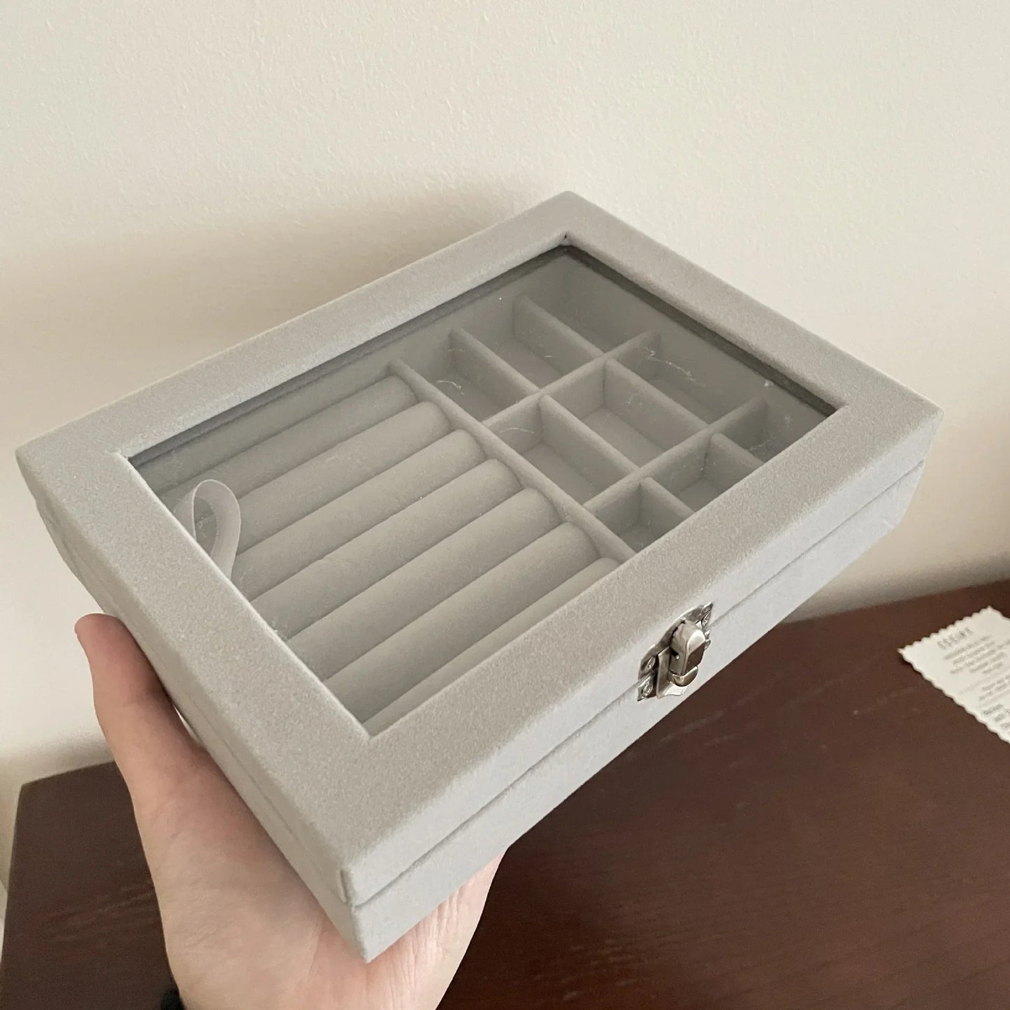 Velvet Glass Jewelry Box