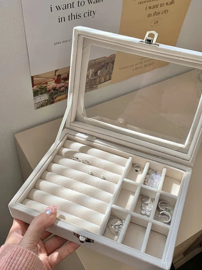 Velvet Glass Jewelry Box
