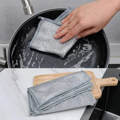 Pack of 4 Steel Wire Cleaning Cloth