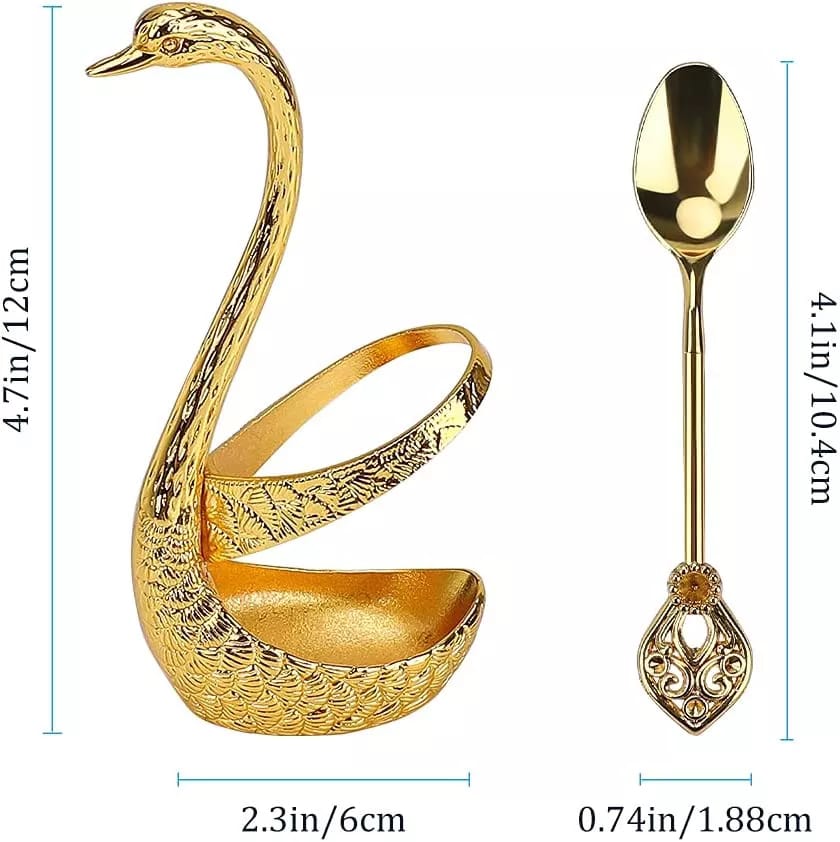 7Pcs Swan Spoon Holder